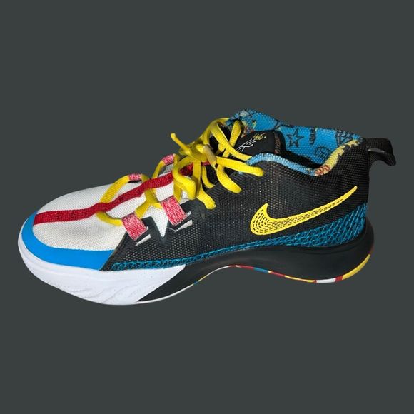 Nike Kyrie Flytrap 6 (GS) Black/White/Tour Yellow/University Red Sneaker Size 4 - Picture 4 of 8